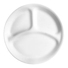 【美國康寧 Corelle】純白系列10吋分隔盤