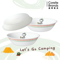 【美國康寧 Corelle】SNOOPY 露營趣2件式湯碗組(贈微波蓋*1)-BA