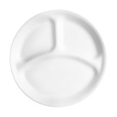 【美國康寧 Corelle】純白系列8吋分隔餐盤