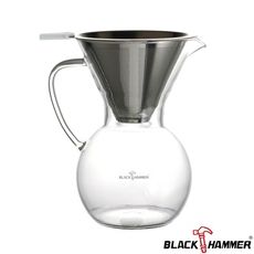 【義大利 Black Hammer】簡約手沖咖啡壺(附濾網)-800ml