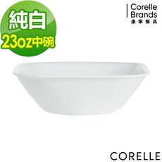 【美國康寧 Corelle】純白系列 23oz方形中碗