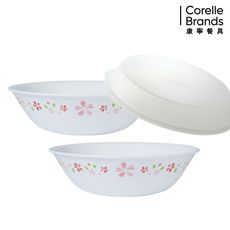 【美國康寧 Corelle】 櫻之舞2件式餐碗組加贈微波蓋X1-BA