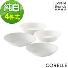 【美國康寧 Corelle】純白系列4件式餐盤組(D31)