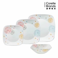 【美國康寧 Corelle】繽紛美夢4件式餐盤組-D04