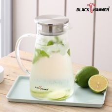 【義大利 Black Hammer】耐熱玻璃桌上水壺-1500ml