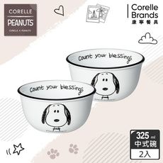 【美國康寧 Corelle】SNOOPY史努比 經典語錄2件式餐碗組