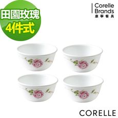 【美國康寧 Corelle】田園玫瑰4件式餐盤組(D02)