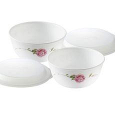 【美國康寧 Corelle】田園玫瑰4件式麵碗組(D03)