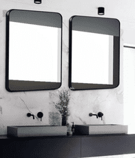 鏡子 方鏡 60*80CM 浴室鏡 北歐方形玄關裝飾鏡 美式浴室鏡 歐式衛生間壁掛鏡臥室梳妝鏡化妝鏡