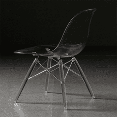 椅子休閒椅 靠背椅 洽談椅 塑料椅 伊姆斯透明椅子 北歐風無扶手 簡約靠背休閑椅網紅塑料亞克力水晶椅