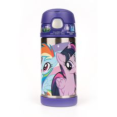 【美國膳魔師THERMOS】彩虹小馬 迪士尼不鏽鋼吸管水壺355ML