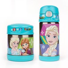 【美國膳魔師THERMOS】冰雪奇緣 迪士尼不鏽鋼水壺食物罐組合