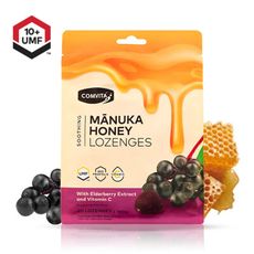 紐西蘭Comvita蜂膠麥蘆卡蜂蜜潤喉糖(接骨木莓) 40粒