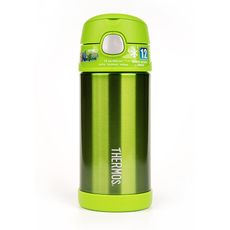 【美國膳魔師THERMOS】綠色不鏽鋼吸管水壺355ML