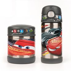 【美國膳魔師THERMOS】汽車總動員 迪士尼不鏽鋼水壺食物罐組合