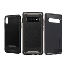超特價【SPIGEN】iPhone X MAX/三星S10/S10+碳纖維軍規保護殼 雙層防摔 超薄