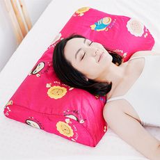 【奶油獅】同樂會系列-成人專用~馬來西亞進口100%純天然乳膠工學枕(莓果紅)