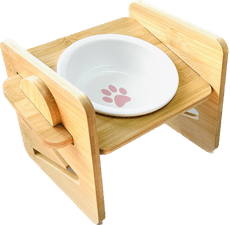 W型可調式寵物碗架 貓咪碗架 可調節高度寵物碗架 寵物木碗架 貓咪餐桌 貓咪餐架 寵物餐架 寵物木架