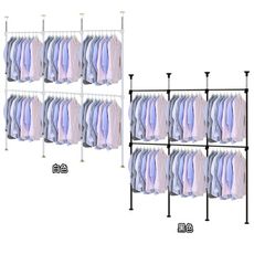 巴塞隆納─180頂天立地上下伸縮六桿衣架