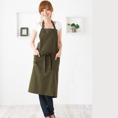日系短版棉圍裙 咖啡廳 廚房 烘焙工作服