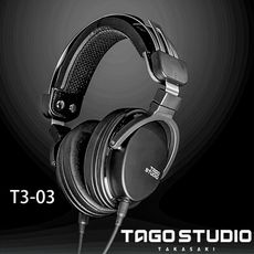 日本TAGO STUDIO T3-03 全罩式專業級耳機/錄音室監聽耳機-輕量型黑款.日本製公司貨