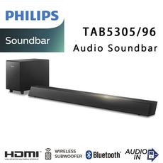 飛利浦 PHILIPS TAB5305/96 Soundbar2.1聲道 配備無線重低音喇叭2件式