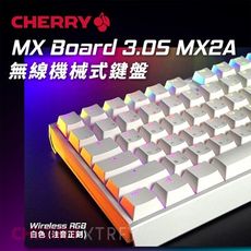 德國工藝 Cherry MX Board 3.0S MX2A RGB (白正刻) (靜音紅軸/茶軸)