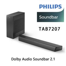 飛利浦 PHILIPS TAB7207 Soundbar 配備無線重低音喇叭2件式 公司貨