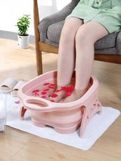 可折疊泡腳桶塑膠洗腳盆家用足浴盆便攜式過小腿按摩洗腳桶高深桶