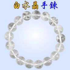 【168開運坊】【天然白水晶~圓型手鍊-彈性+特贈絨布袋收納】已淨化/擇日配戴