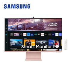 SAMSUNG 32吋 M8 (2023) 智慧聯網顯示器 薔薇粉 S32CM80PUC