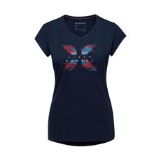 MAMMUT 長毛象 女 Trovat T-Shirt 防曬機能短袖T恤《夜藍》1017-01053