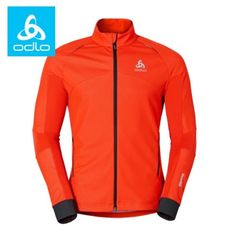 ODLO 瑞士 男款 WINDSTOPPER 防風軟殼 立領夾克 灰藍/小丑紅軟殼外套/防風外套/6