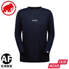 MAMMUT 長毛象 男 QD Logo Print LS AF 快乾長袖T恤《海洋藍PRT1》10