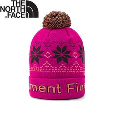 The North Face 童 保暖圖騰毛帽《桃紅》7WG6/防寒/登山/保暖帽/毛線帽/戶外