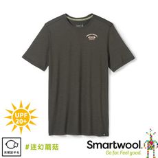 SmartWool 美國 男 塗鴉短Tee/迷幻蘑菇《霧褐》SW016674/排汗衣/機能衣/短T