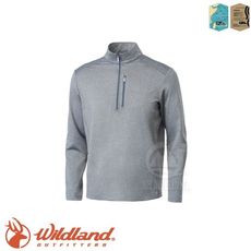 Wildland 荒野 男 彈性針織輕薄保暖上衣《灰》OA62606/立領上衣/針織衣/開襟/彈性
