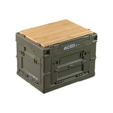 MCED 軍風三開摺疊整理箱-28L+桌板《叢林綠》3I1210/裝備箱/汽車收納/收納箱/露營收