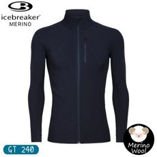 Icebreaker 男 DESCENDER 刷毛保暖外套 GT240《深藍》104853/羊毛外套