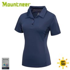 Mountneer 山林 女 透氣排汗上衣《深藍》31P28/POLO衫/休閒短袖/排汗衣
