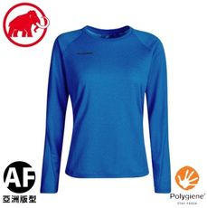 MAMMUT 瑞士 女 Aegility Longsleeve AF 快乾抗臭排汗衣《藍寶石》101