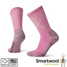 SmartWool 美國 女 全輕量減震徒步印花中長襪《粉霧紫》SW001632/羊毛襪/運動襪/戶