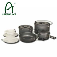 CAMPING ACE 野樂 5-6人硬質氧化鍋登山/露營/收納式鍋具/炊具/湯鍋/小鍋/碗/ AR