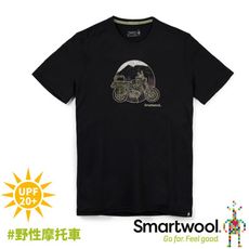 SmartWool 美國 男 Merino Sport 150 塗鴉短袖T恤《野性摩托車/黑》SW0