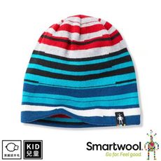 SmartWool 美國 孩童雙面條紋圓帽《黑色》SW000614/針織帽/毛線帽/羊毛帽