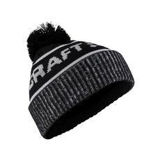 CRAFT 瑞典 LOGO針織羊毛帽《黑》1909898/保暖帽/彈性透氣保暖針織護耳帽/針織帽/毛