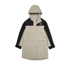 The North Face 女 DV單件式防水長版外套 AP《土灰/黑》87W3/登山/防風/連帽