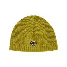 MAMMUT 長毛象 Sublime Beanie 刺繡LOGO針織保暖羊毛帽《光暈黃》1191-0