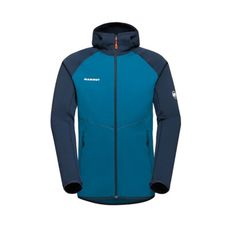 MAMMUT 長毛象 男 Aconcagua ML Hooded 透氣快乾刷毛連帽外套《深冰藍/海洋