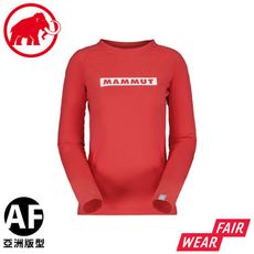 MAMMUT 瑞士 女 Logo Print LS AF 長袖T恤《日落紅》1016-01040/排